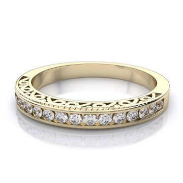Joyería de la plata esterlina de la venda 925 del anillo de diamante de la manera